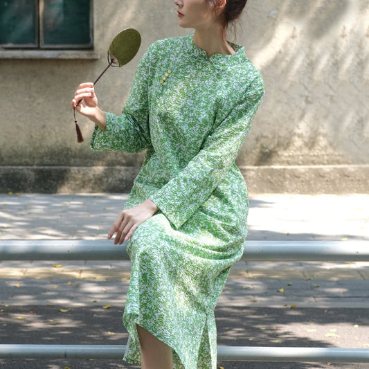 [MANMAN Series]★China-style dress★ 2color Elegant Chinese clothes Tang suit Improved Chinese dress Green White