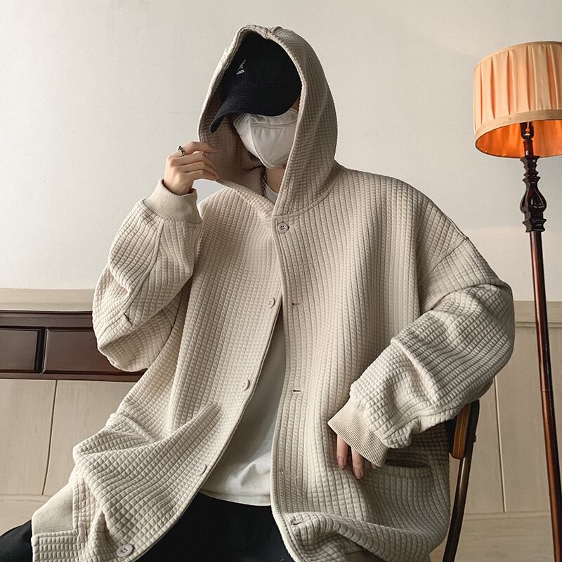 [V37 Series] ★Outer★ 3color Jacket Unisex Men's Casual Apricot Blue Coffee Color