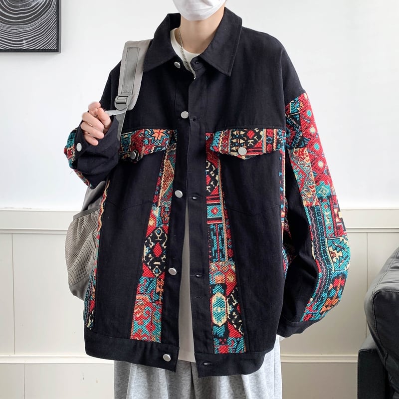 [Satoru Series]★Jacket★ 3color Tops Ethnic Unisex Men's Large Size Spring/Autumn Clothes Switchable