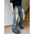 Load image into Gallery viewer, [CHAOMEICHEN Series] ★Denim Pants★ Distressed Bottoms Trousers Men's Large Size Blue
