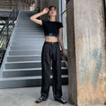 Load image into Gallery viewer, [Hmaimai Series]★Chinese style trousers★ Dragon crest Chinese clothing Dragon bottoms SML Black Black Casual Chinese clothing Cool
