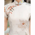 Load image into Gallery viewer, [RUYUN Series]★China Dress★ One Piece Long Length Lotus Lotus Short Sleeve Long Length Large Size
