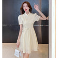 Load image into Gallery viewer, [LINXIAOXIAN Series] ★China-style dress★ Improved cheongsam dress, cute, short sleeve, summer clothes, improves temperament, wedding
