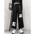 Load image into Gallery viewer, [Modern People Series]★Pants★ 3 types available to choose from Bottoms Cartoon pattern Black Black Harajuku style SML XL 2XL
