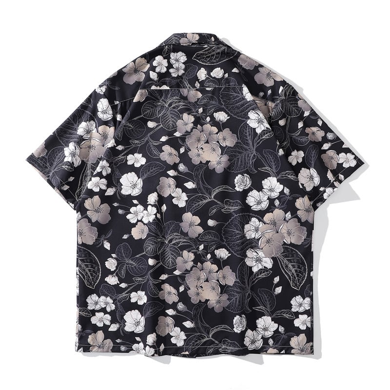 [HTTAOSUP Series]★Shirt★ Tops Short Sleeve Shirt Unisex Men's ML XL 2XL Floral Shirt Unique