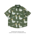 Load image into Gallery viewer, [Satoru Series]★Shirt★ Tops 2color Duck Unisex Men's Print Cartoon Green Yellow
