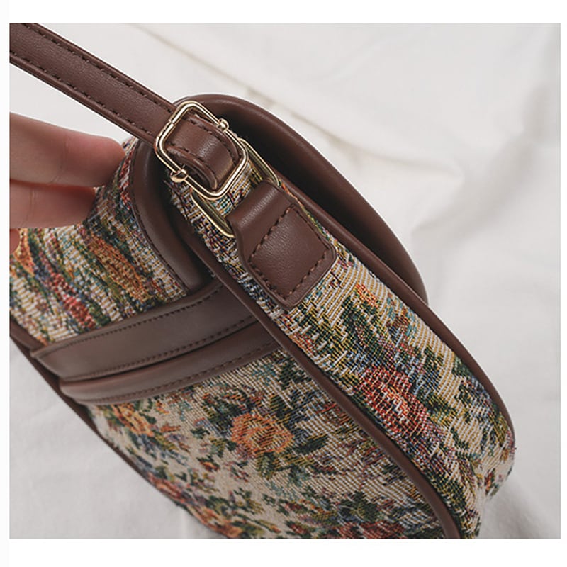 [XIAOSEN Series]★Bag★ 2color Floral Pattern Shoulder Bag Cute Date Commuting Office Lady Office Improves Temperament