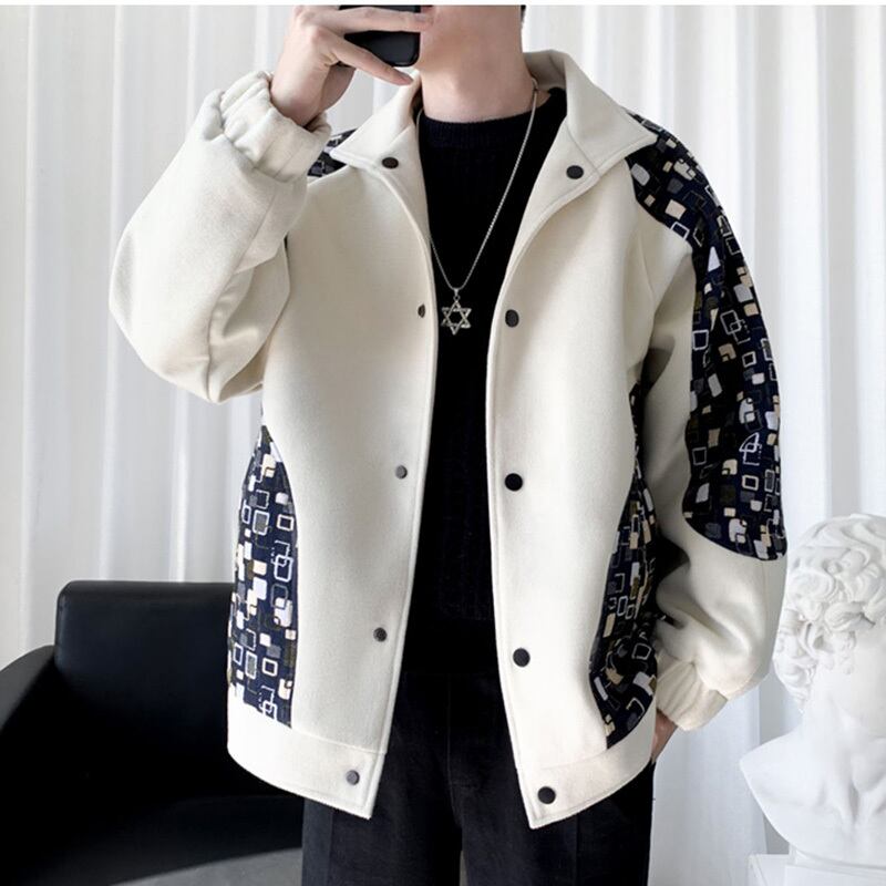 [JIARONG series] ★Jacket★ 2color outerwear unisex men's switching fashion easy to match