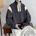 Load image into Gallery viewer, [Pvpvpv Series] ★Tops★ 3color Fleece lining Unisex Men's Black Beige Dark Gray Casual
