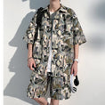 Load image into Gallery viewer, [KCSJ Series]★Setup★ Shirt + Shorts Unisex Men's Large Size Casual Aloha Shirt 2 Piece Set
