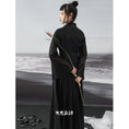 Load image into Gallery viewer, [Da Qinglong Shu Series] ★Chinese style dress★ V-neck long sleeve retro long length original temperament enhancement Chinese clothing
