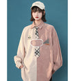 Load image into Gallery viewer, [GEBOXUAN Series]★Shirt with tie★ 2color tops unisex men's color scheme brown pink
