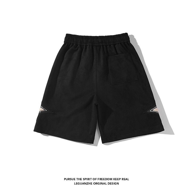 [BIGEMAN Series] ★Short pants★ 2color bottoms, short length pants, unisex, men's, large size, star pattern, sports style