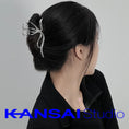 Load image into Gallery viewer, [KANSAI Series] ★Hair Ornament★ Hair Clip Accessory Small Item Silver Unique Easy to Match Trendy Stylish Large Bun Hair Shiny Women Gift
