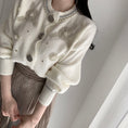 Load image into Gallery viewer, [LIANGLIANG Series]★Sweater★ 2color Cardigan Floral Pattern Women's Stylish Black White
