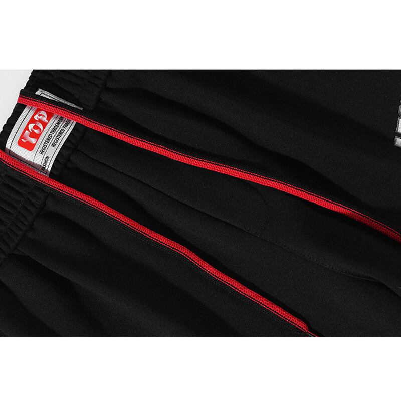 [BIGEMAN Series] ★Casual Pants★ 2color Bottoms Trousers Unisex Men's Large Size Black Red Sports Style