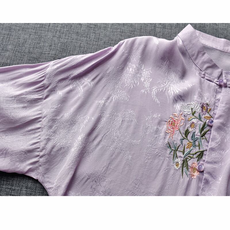 [Qing Series]★China style tops★ 4color shirt, summer clothes, spring clothes, embroidery, long sleeve shirt, improves temperament, cute