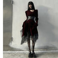 Load image into Gallery viewer, [LadyGhost Series] ★One Piece★ Switching Wine Red Red Retro Stylish Cute Date Shooting
