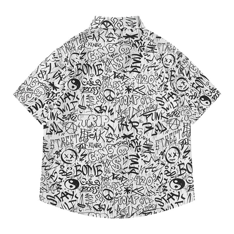 [TRAVEL ISSUANCE Series]★Shirt★ Hawaii Aloha Shirt Unisex Men's Short Sleeve Shirt Unique