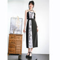 Load image into Gallery viewer, [Kokaisha --- Bamboo Series] ★China-style skirt★ Bottoms, switching print, bamboo pattern, slimming, easy to match
