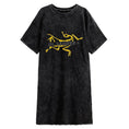 Load image into Gallery viewer, [YIDAO Series] ★T-shirt dress★ Print retro loose casual summer clothes black black
