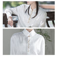 Load image into Gallery viewer, [Qingtang --- Yunzhong-kun Series] ★Chinese style shirt★ Long sleeve shirt embroidery Chinese clothes Easy to match Unisex Men's White White
