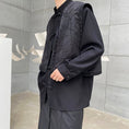 Load image into Gallery viewer, [Illustrated series] ★China style shirt★ Faux layered tops Unisex Men's Black Black
