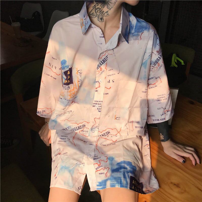 Shirts, tops, chiffon, ladies fashion, retro, loose, unisex, unique, cheap