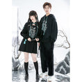 Load image into Gallery viewer, [Ochaya Series]★China style dress★ 2color black or white embroidery parka dress Chinese button cute
