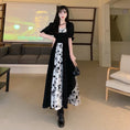 Load image into Gallery viewer, [PANGSAO Series] ★Long length dress★ Summer long length large size black black wedding date commuting
