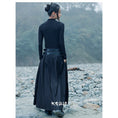 Load image into Gallery viewer, [Big Blue Dragon Series] ★China style skirt★ Bottoms with belt, black, high-looking, slimming, improving temperament
