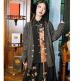 Load image into Gallery viewer, [Kokaisha --- Leaf Series] ★China style shirt★ Tops, long sleeve shirt, retro color scheme, cute black, orange
