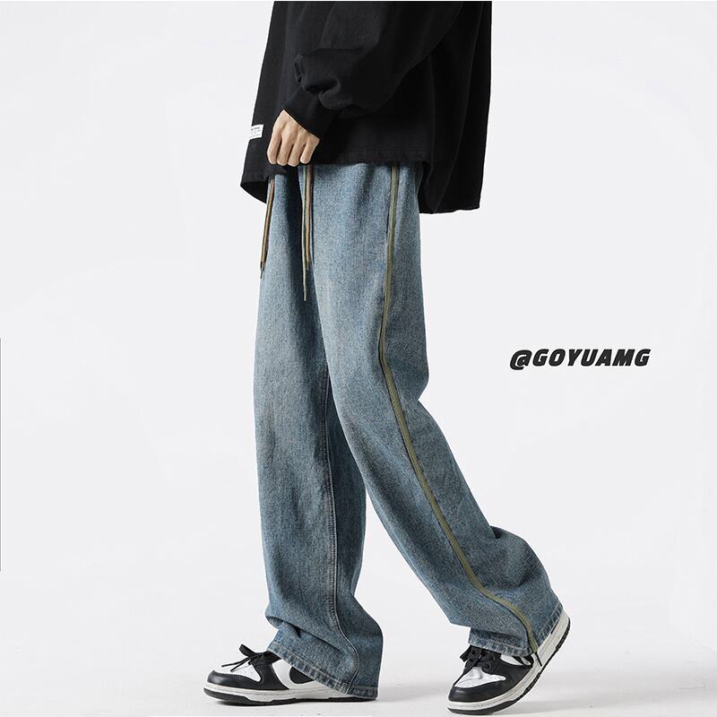 [NANSHI Series]★Denim pants★ 2color bottoms Unisex men's pants Easy to match ML XL 2XL