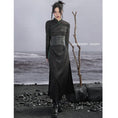 Load image into Gallery viewer, [Da Qinglong Shu Series]★Chinese style dress★ Improved Chinese dress, long sleeves, switching, long length, original, improves temperament, Chinese clothes, black
