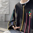 Load image into Gallery viewer, [LANGGUANGHU series] ★Sweater★ 2color knit tops Unisex Men's Large size Aya Black White
