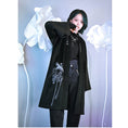 Load image into Gallery viewer, [Kokaisha---Hoshiyado Series] ★China style coat★ Rasha coat long coat embroidery original black black
