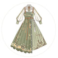 Load image into Gallery viewer, [Hanayu Poetry Series] ★Chinese style setup★ Shirt + hanging dress Green Green Cute Improved Hanfu
