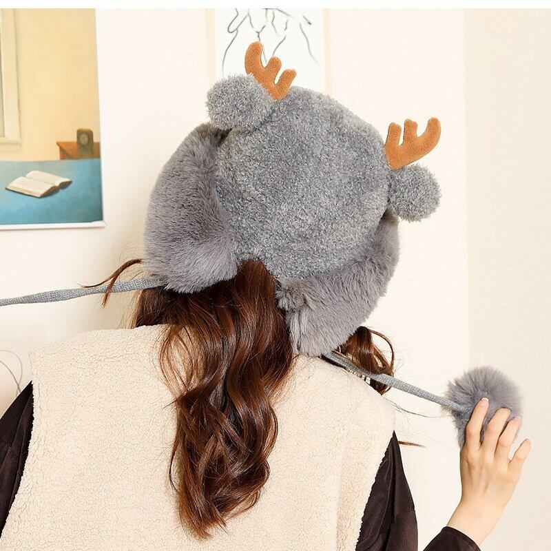 [YISHAN Series] ★ Hat ★ 6 colors selectable Cap Fluffy Deer antler Christmas New Year Thick Warm Cute