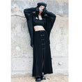 Load image into Gallery viewer, [Big Blue Dragon Series] ★China style skirt★ Bottoms Chinese button slit slimming black black
