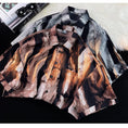 Load image into Gallery viewer, [BIGEMAN Series]★Shirt★ 2color Tops Unisex Men's Large Size Tie-dye Gray Coffee Color
