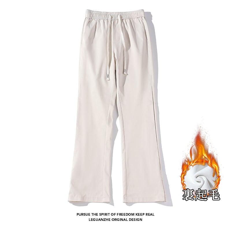 [BIGEMAN Series]★Casual pants★Fleece lined 2color bottoms pants unisex men's large size fall/winter clothes