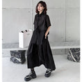 Load image into Gallery viewer, [YIDAO Series]★Setup★ 2-piece set, top and bottom set, black, slimming, fashion, loose
