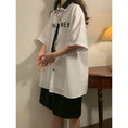 Load image into Gallery viewer, [Fujiiman Series]★Shirt with tie★ Shirt 2color Short sleeve shirt Unisex Men's Alphabet
