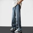 Load image into Gallery viewer, [High Series]★Denim Pants★ Pants Bottoms Unisex Men's Star Pattern Retro Blue Blue SML XL 2XL 3XL
