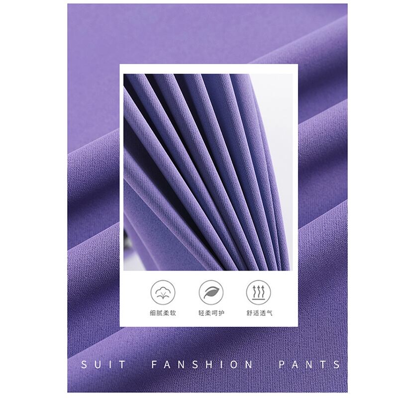 [FENGLIN Series]★Casual Pants★ 2color Bottoms Cool Black Purple Slimming Plain Black Purple