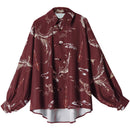 [Kyoto Series]★China style shirt★ 2color original print black red men's couple clothes