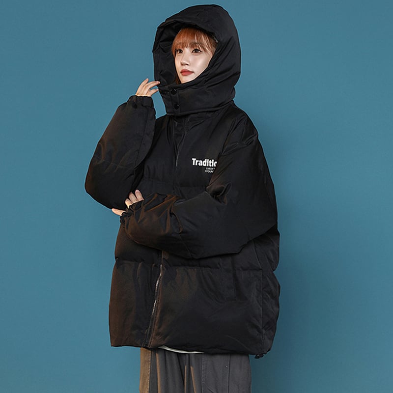 [Suikoishi Series] ★Winter coat★ Cotton coat outerwear 4color Unisex Men's Thick Warm Simple Easy to match