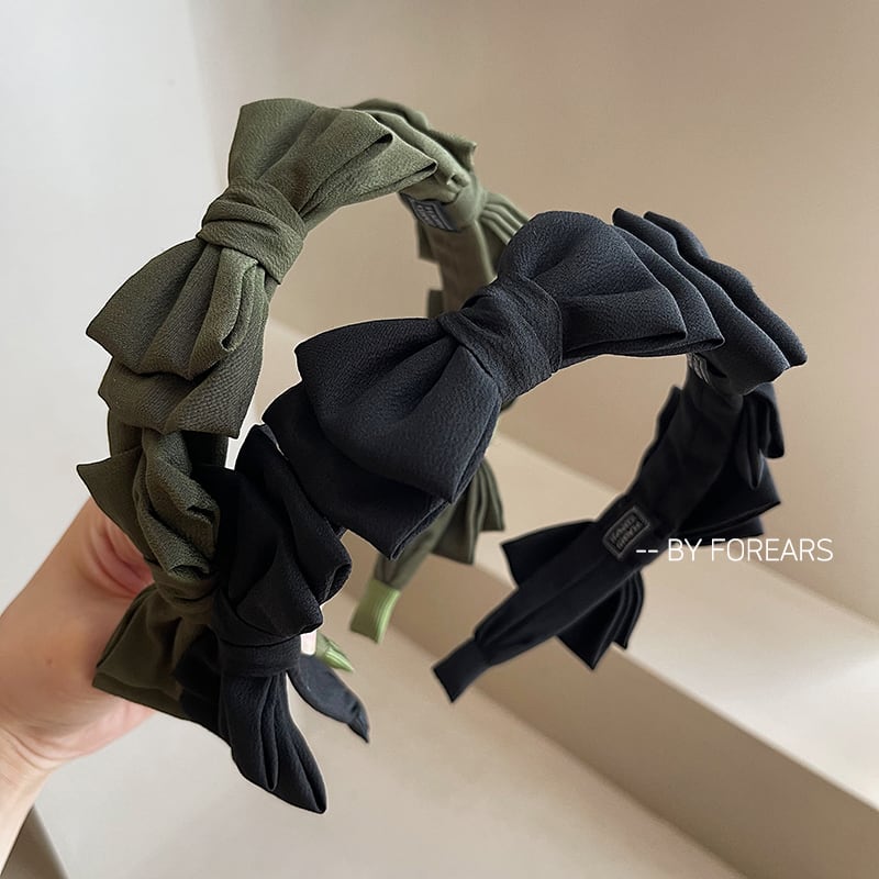 [FOREARS Series] ★Headband★ 3color Hair Ornament Ladies Accessories Ribbon Black Brown Green