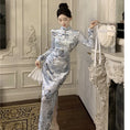 Load image into Gallery viewer, [NANA Series]★Cheongsam dress★ Dress, velvet, long length, slimming, improving temperament, sexy
