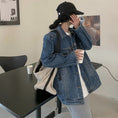 Load image into Gallery viewer, [KEKELI Series]★Denim Jacket★ Outerwear Spring Clothes Retro Loose Easy to Match Blue Blue
